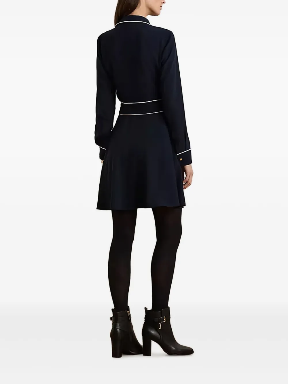 Lauren Ralph Lauren Zijden blousejurk - Blauw