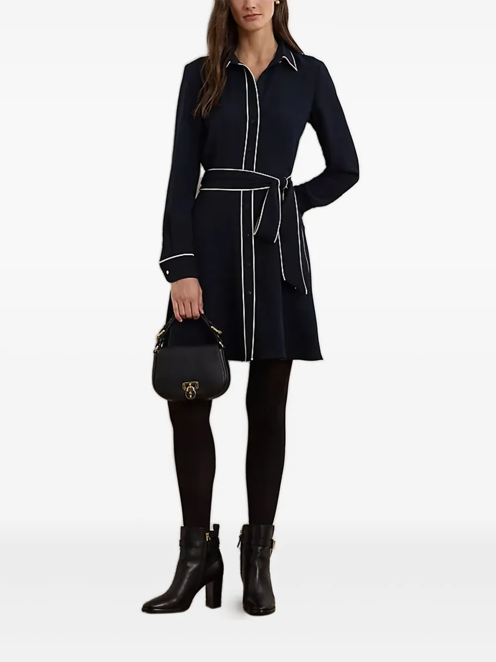 Lauren Ralph Lauren Zijden blousejurk Blauw