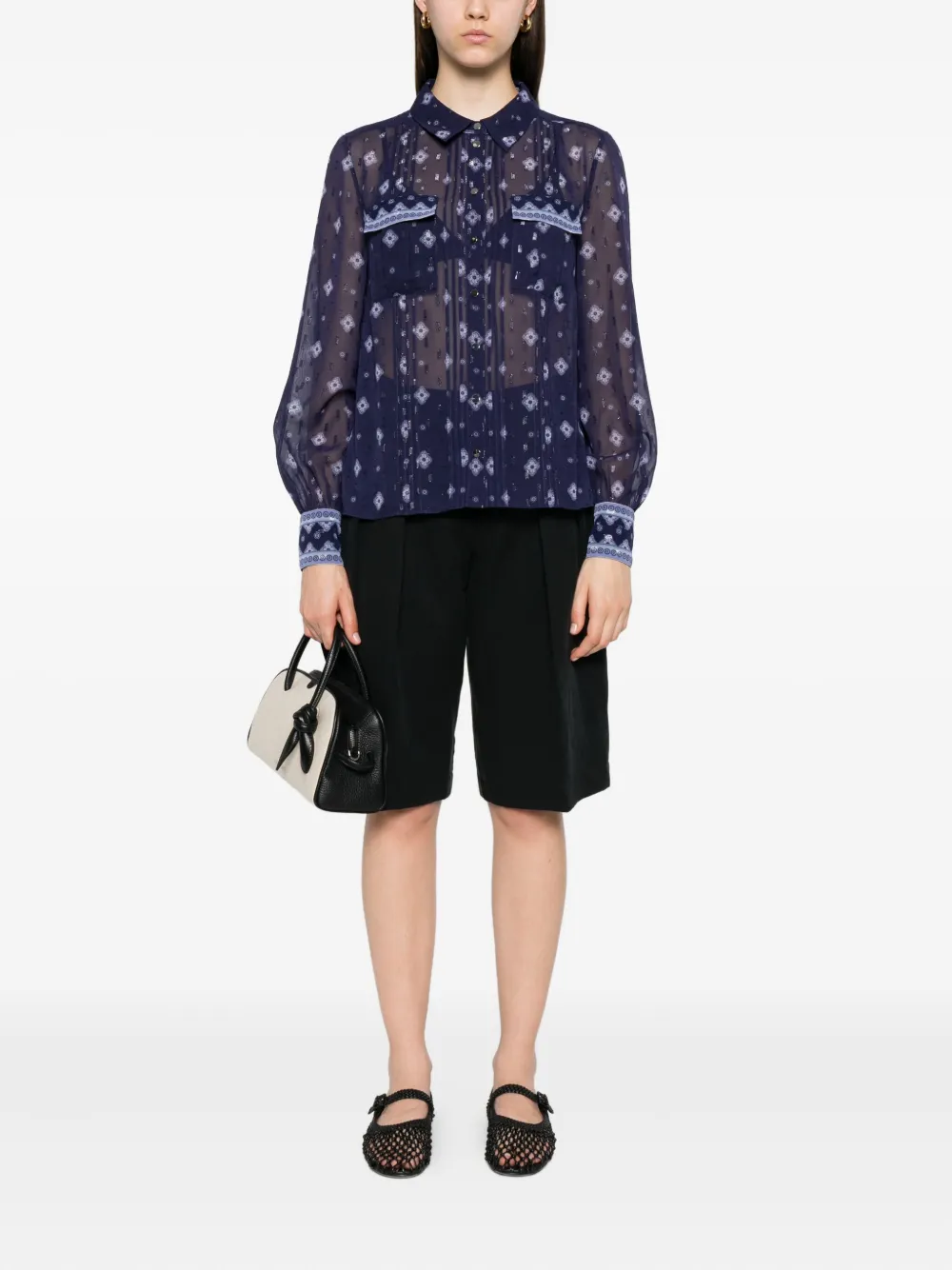 Self-Portrait patterned chiffon blouse | Blouses | Image 2