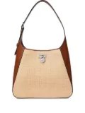 Lauren Ralph Lauren Tanner woven-panel shoulder bag - Neutrals