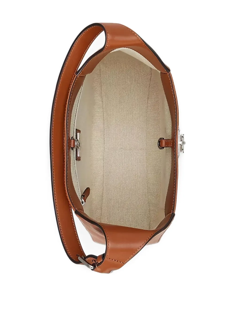 Lauren Ralph Lauren Tanner schoudertas met geweven vlak Beige