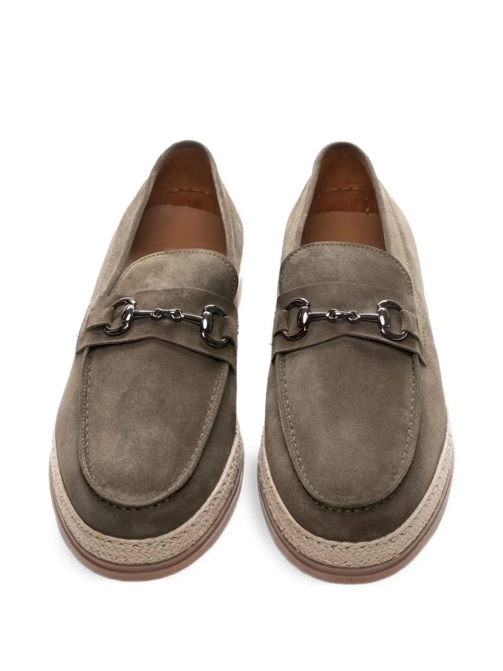 Poche Paris Loafers met horsebitdetail - Groen