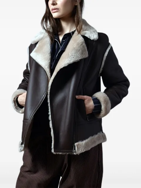 Poche Paris chamarra con pelo artificial
