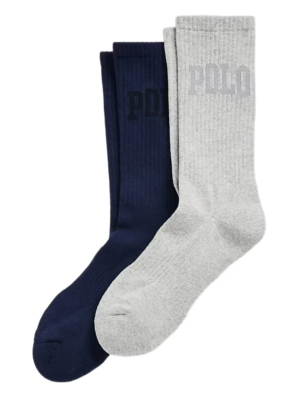 Polo Ralph Lauren logo-detail ribbed socks (pack of two) Grijs