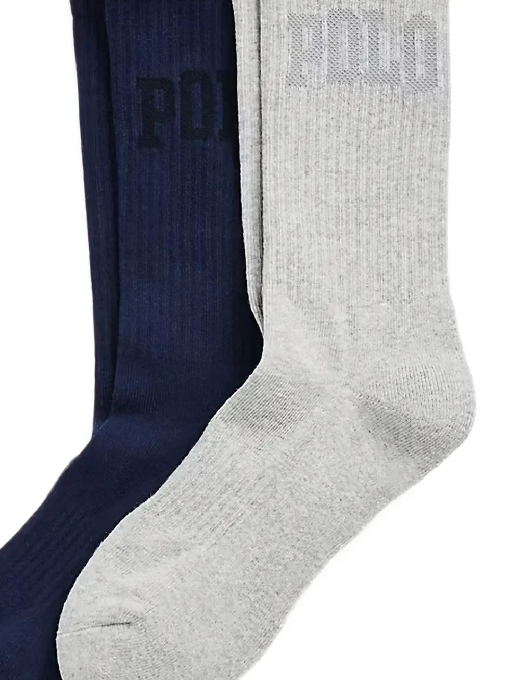 Polo Ralph Lauren logo-detail ribbed socks (pack of two) Grijs