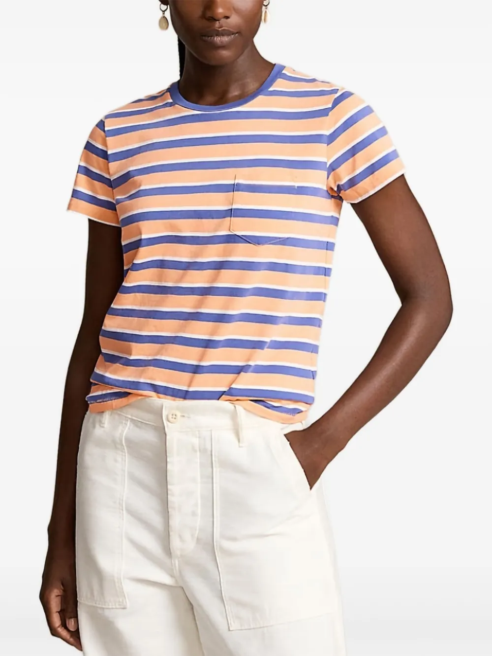Polo Ralph Lauren ストライプ Tシャツ - オレンジ Polo Ralph Lauren ストライプ Tシャツ - オレンジ