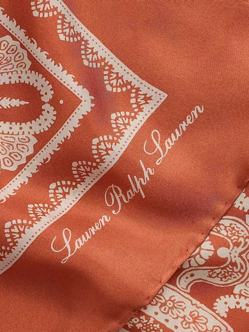 Lauren Ralph Lauren Zijden sjaal met paisley-print - Oranje