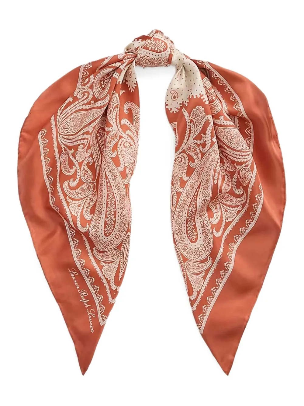 Lauren Ralph Lauren Zijden sjaal met paisley-print Oranje