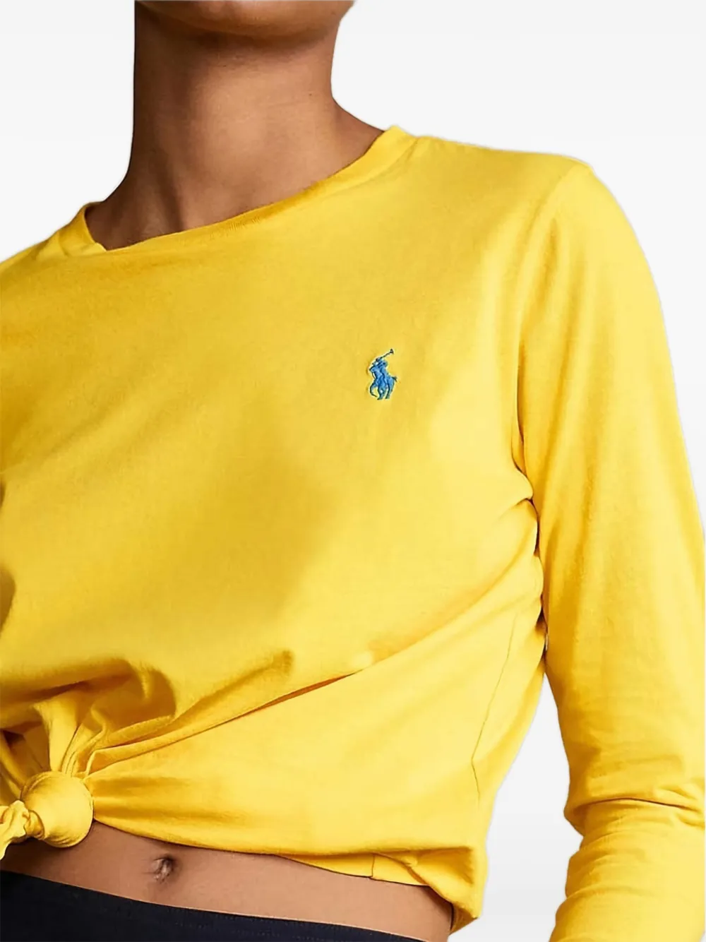 Polo Ralph Lauren Geknoopte top met lange mouwen Geel