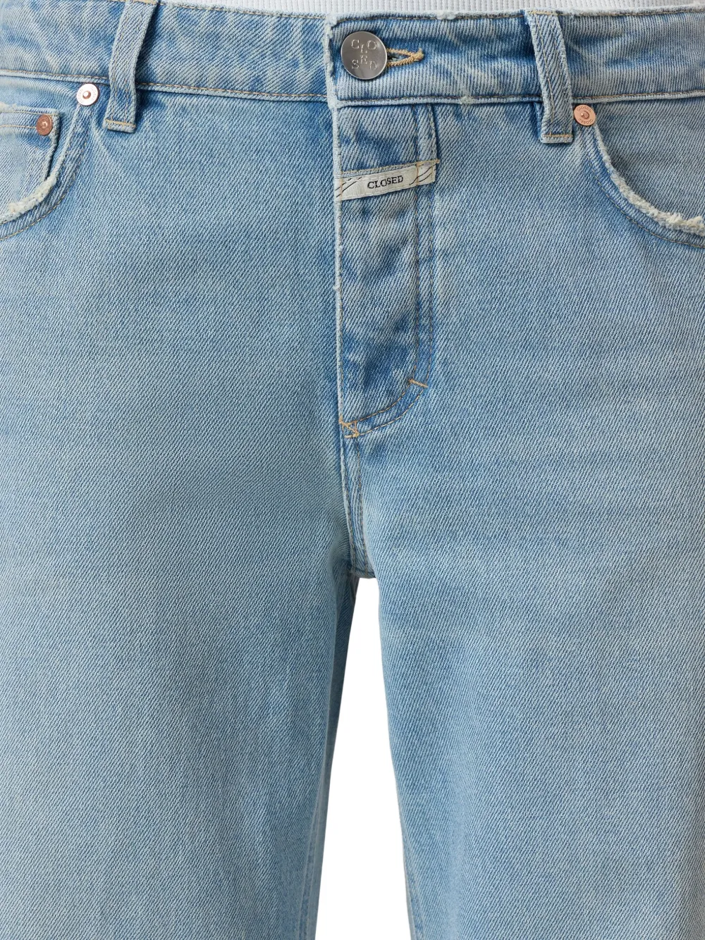 Closed Jeans met logopatch Blauw