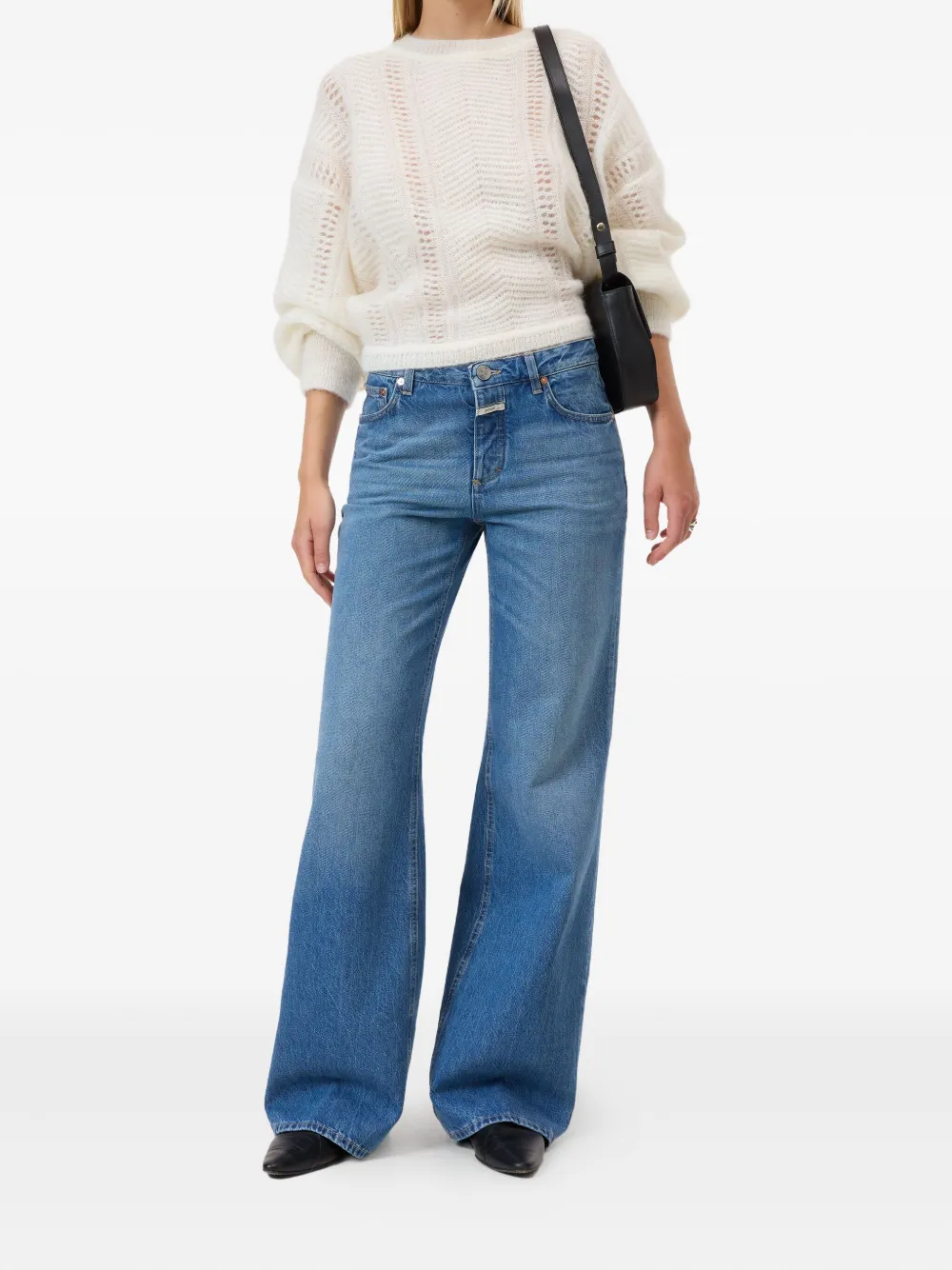 Closed Gillan button-fly wide-leg jeans Blauw