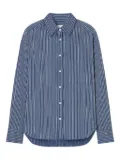 Closed striped button-up shirt - Blue