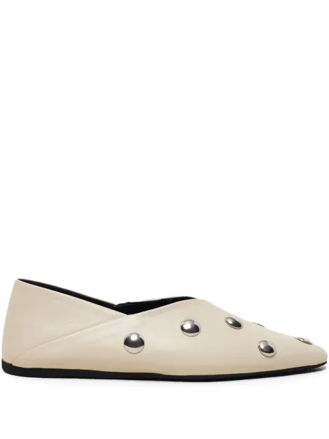 Closed studded ballet flats