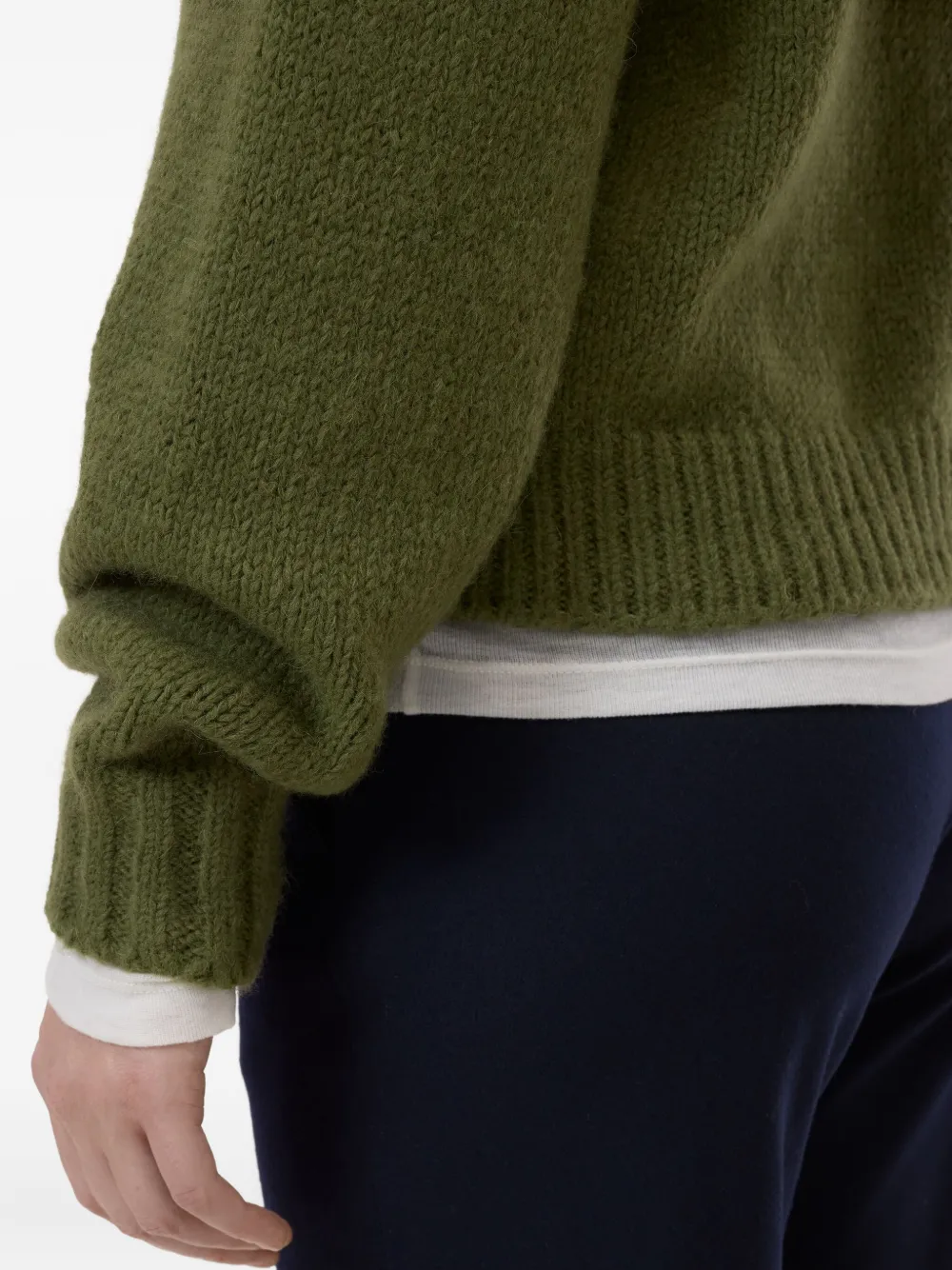 Closed Trui met ronde hals en lange mouwen Groen