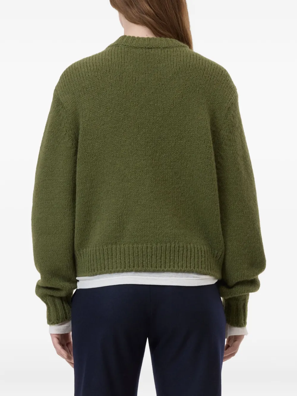 Closed Trui met ronde hals en lange mouwen Groen
