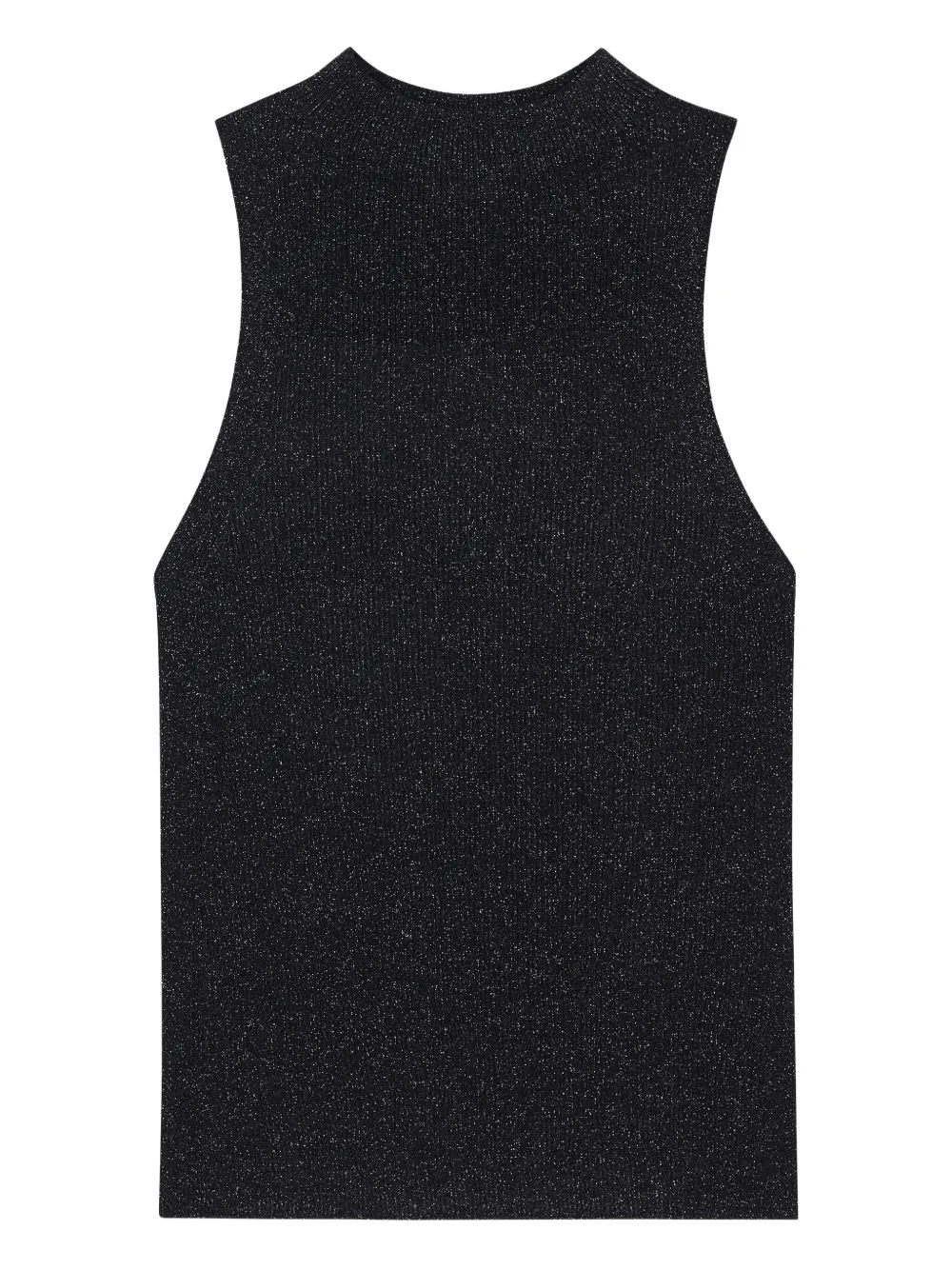 Closed lurex sleeveless top | Black | Image 1