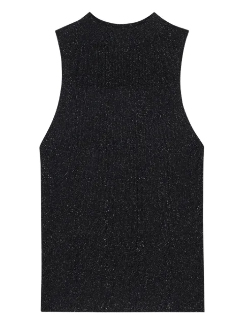 Closed lurex sleeveless top