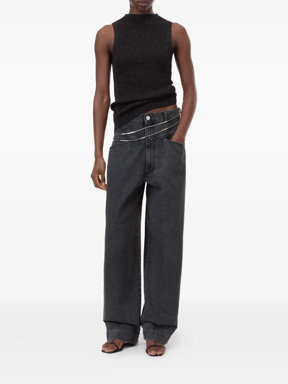 Closed lurex sleeveless top | Vests & Tank Tops | Image 2