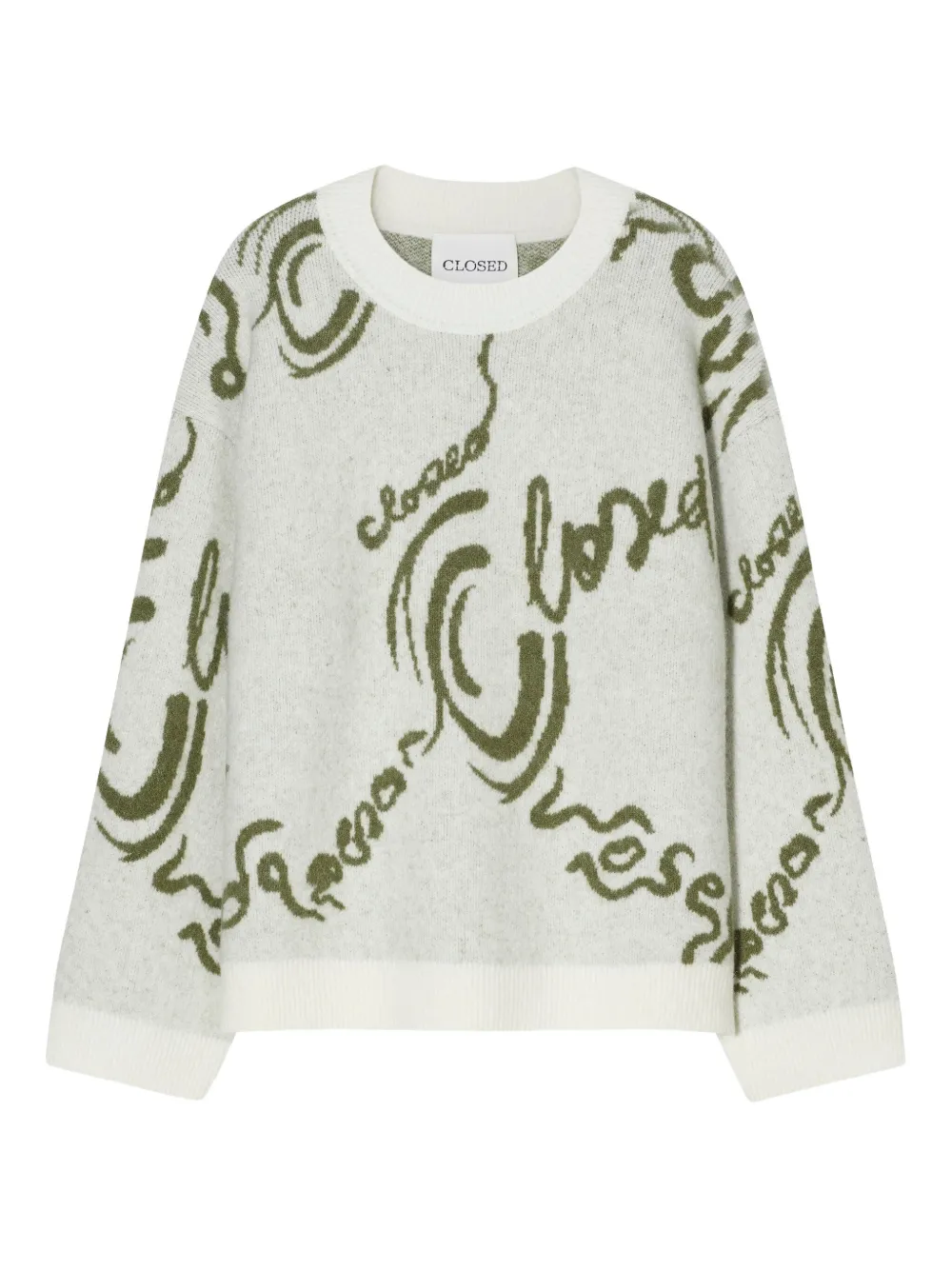 logo-intarsia sweater