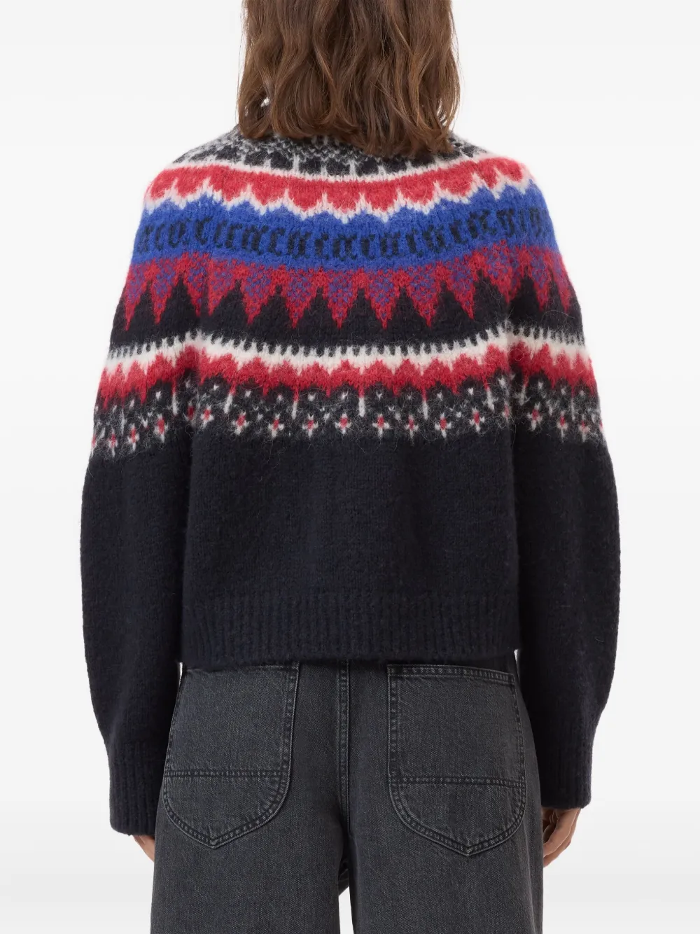 Closed Crew-neck Zip Cardigan In Animal Print