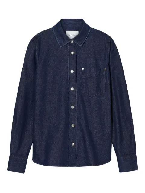 Closed button-fastening pocket shirt