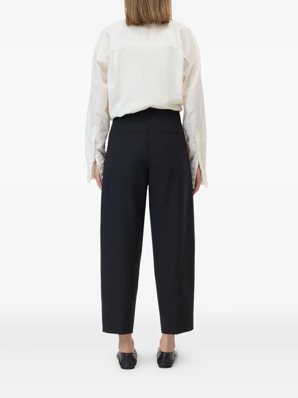 Closed Ruthy pleated-front straight trousers Zwart