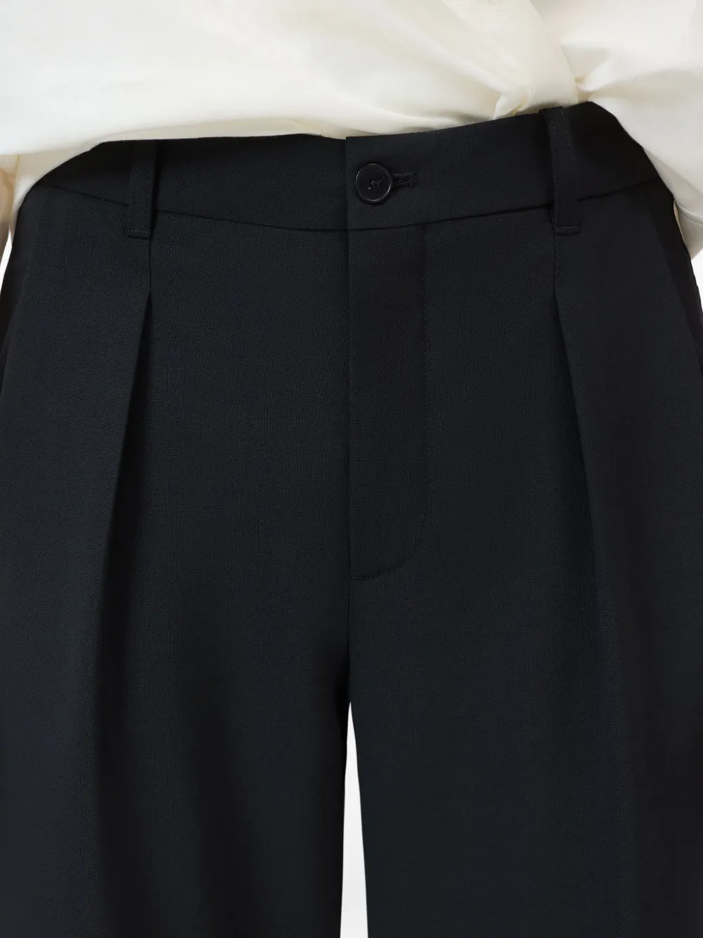 Closed Ruthy pleated-front straight trousers Zwart