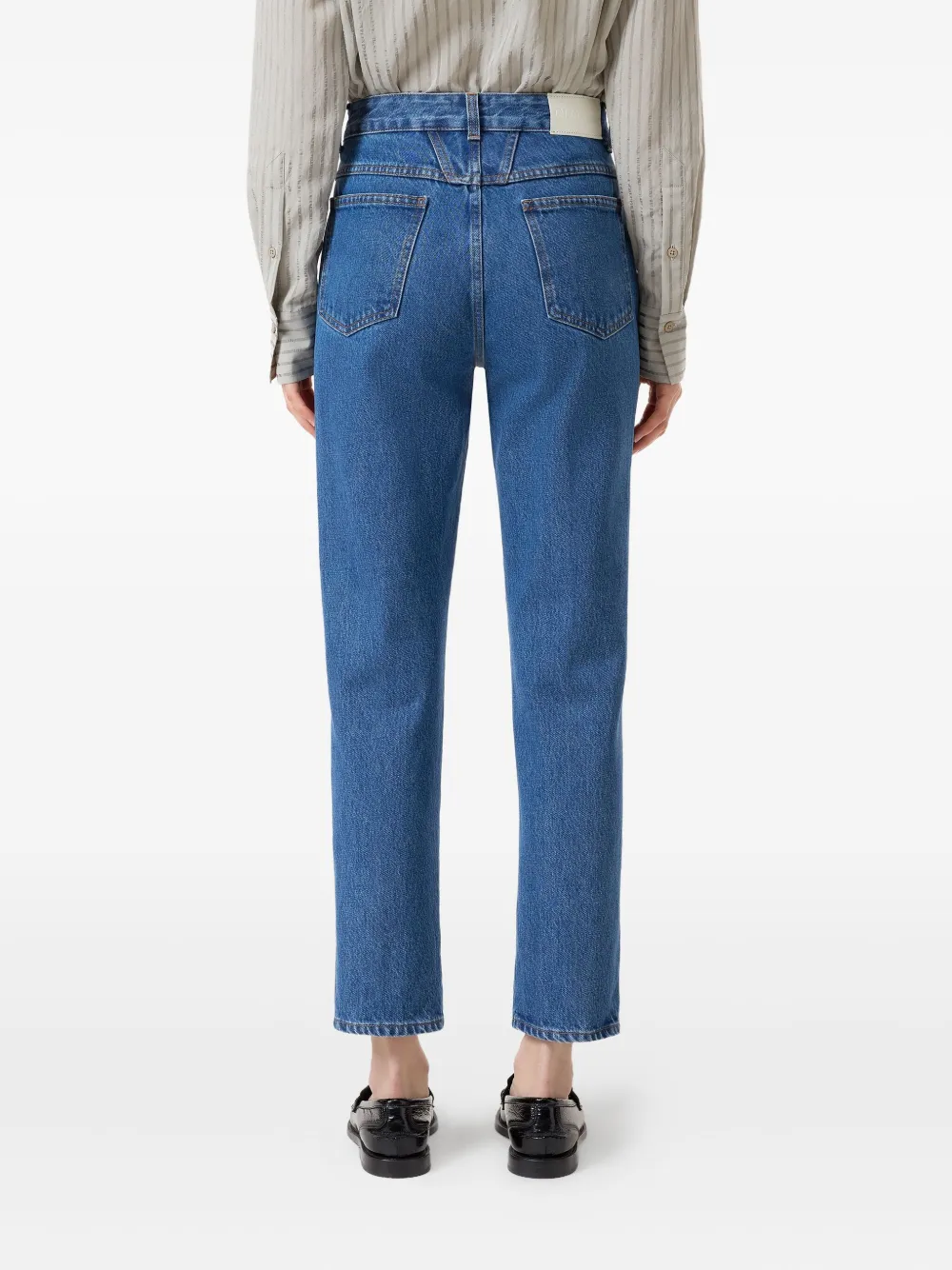 Closed Jeans met logopatch Blauw