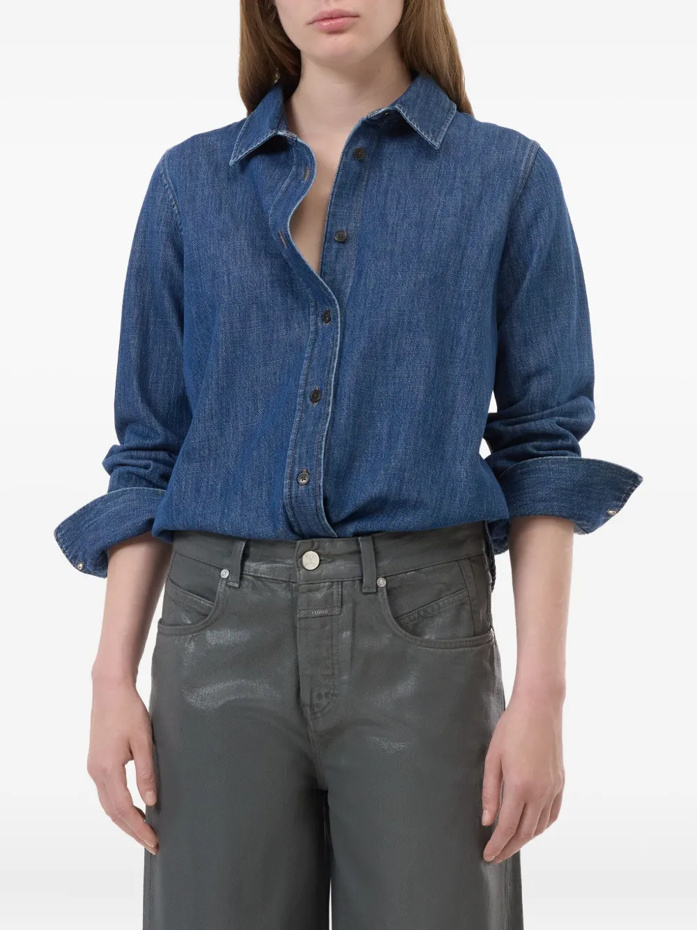 Closed Denim overhemd Blauw