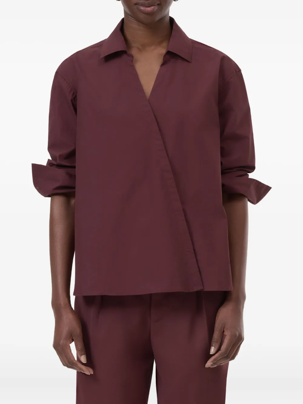 Closed Asymmetrische button-up blouse Paars