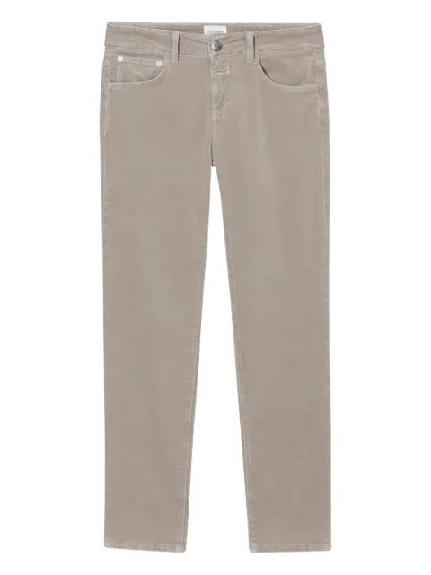 Closed cotton-blend trousers