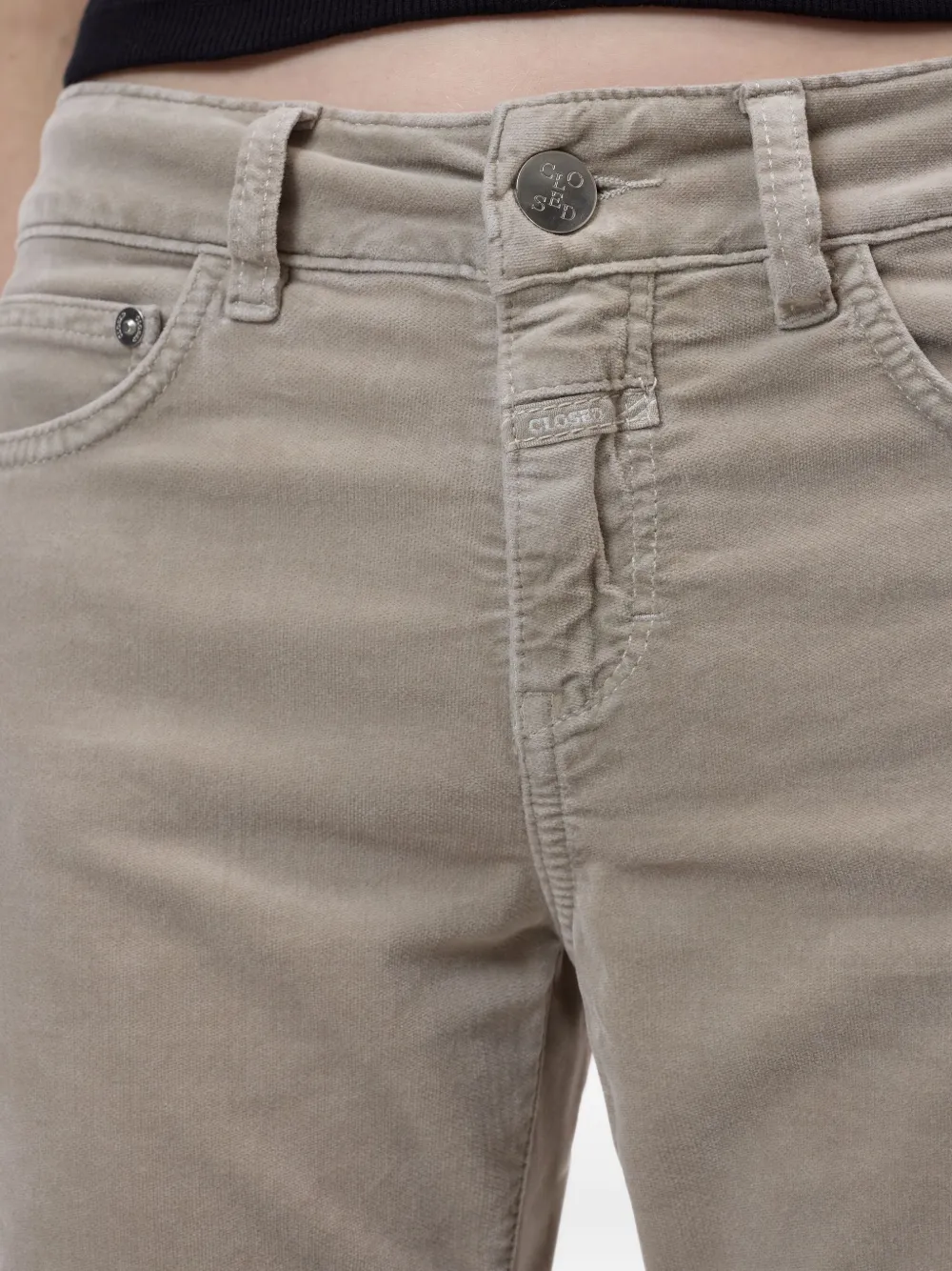 Closed Broek van katoenblend Beige