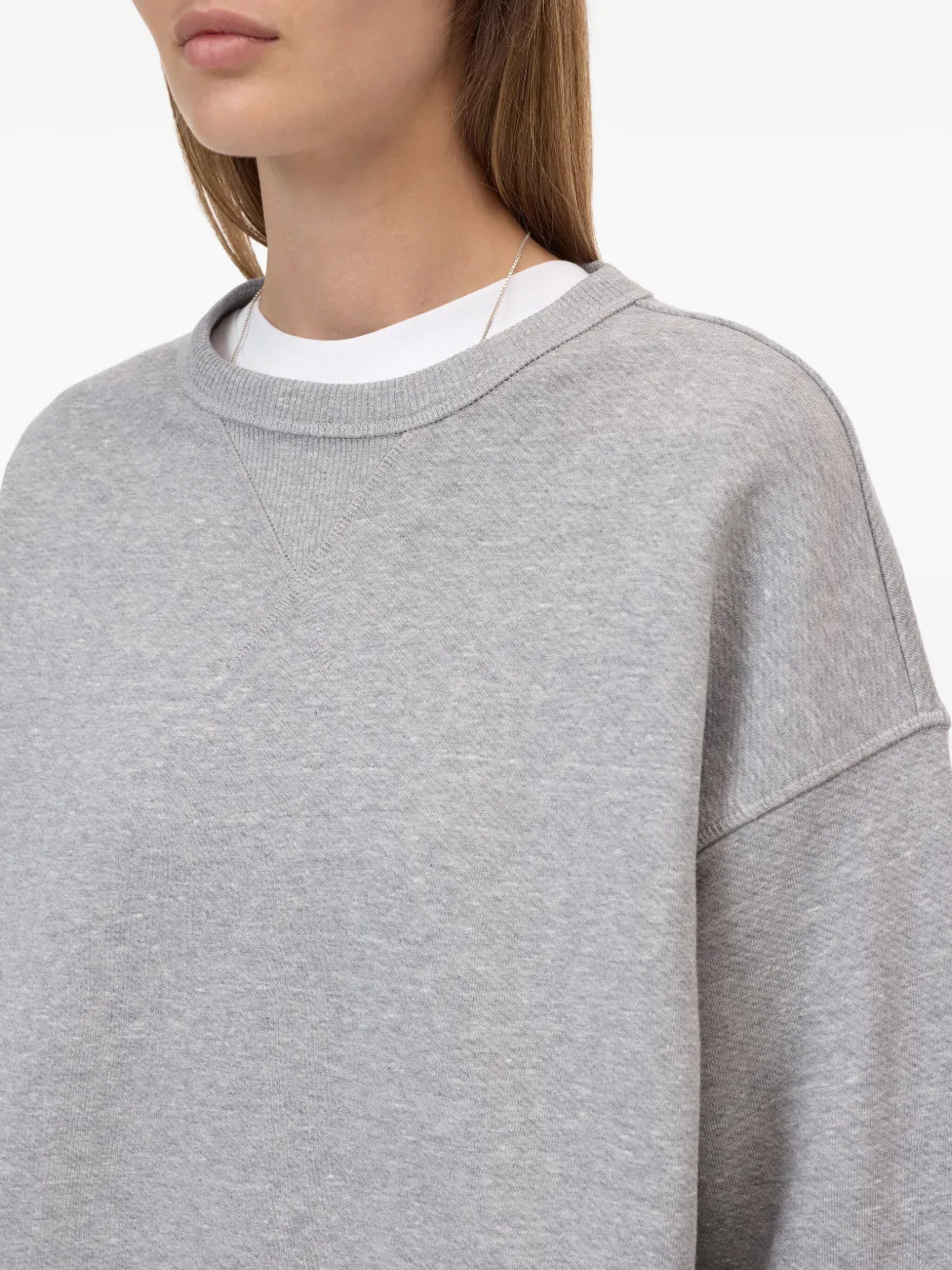 Closed crew-neck sweatshirt Grijs