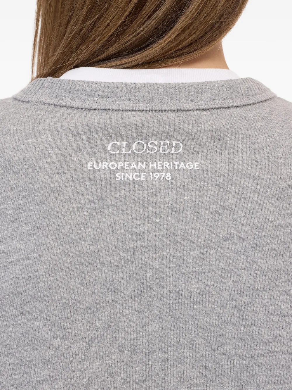 Closed crew-neck sweatshirt Grijs