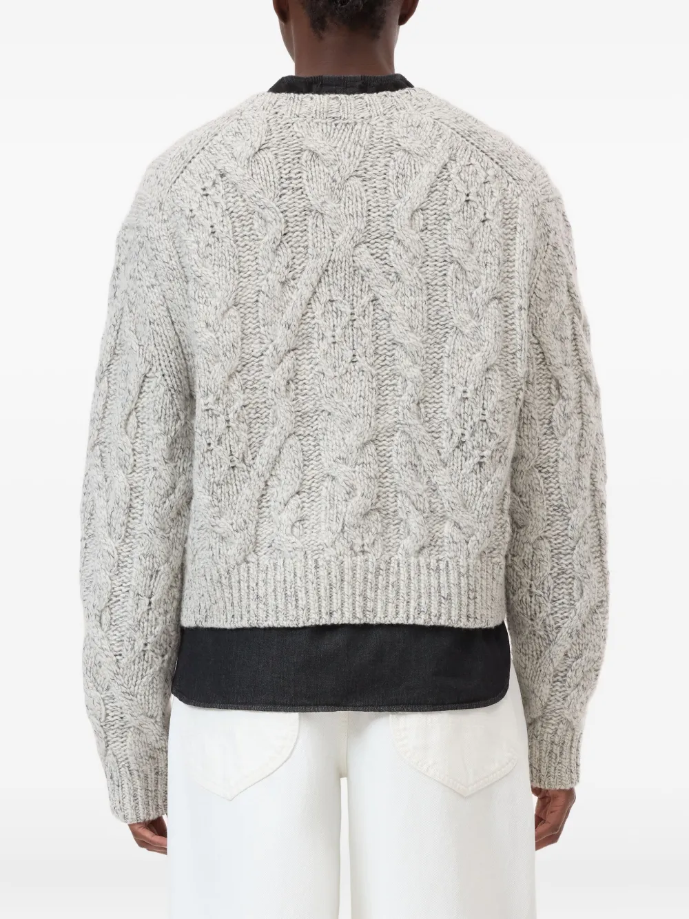 Closed Cable-knit Sweater In Gray