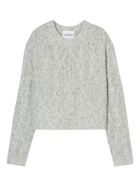 Closed cable-knit sweater