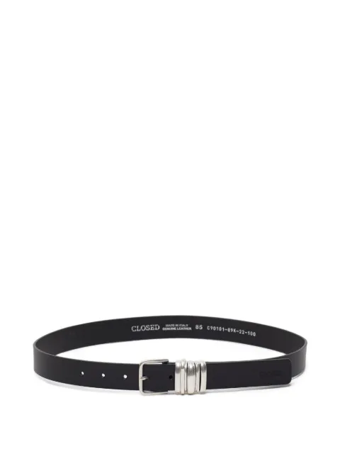 Closed leather belt 
