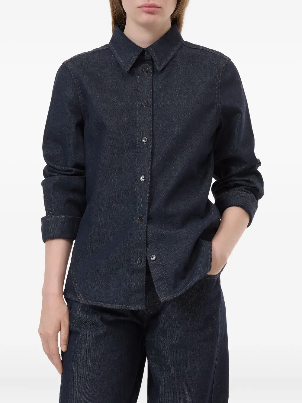 Closed Seaming Denim Shirt In Blue
