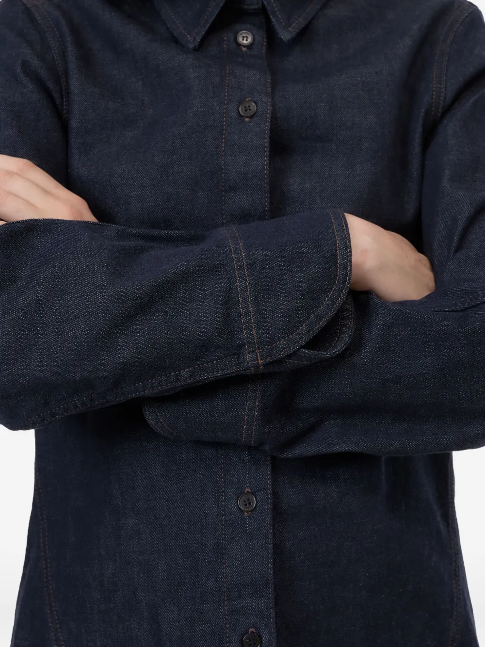 Closed Seaming Denim Shirt In Blue