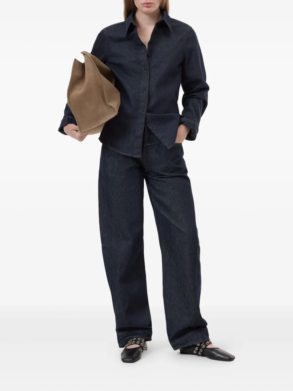 Closed Seaming denim blouse - Blauw