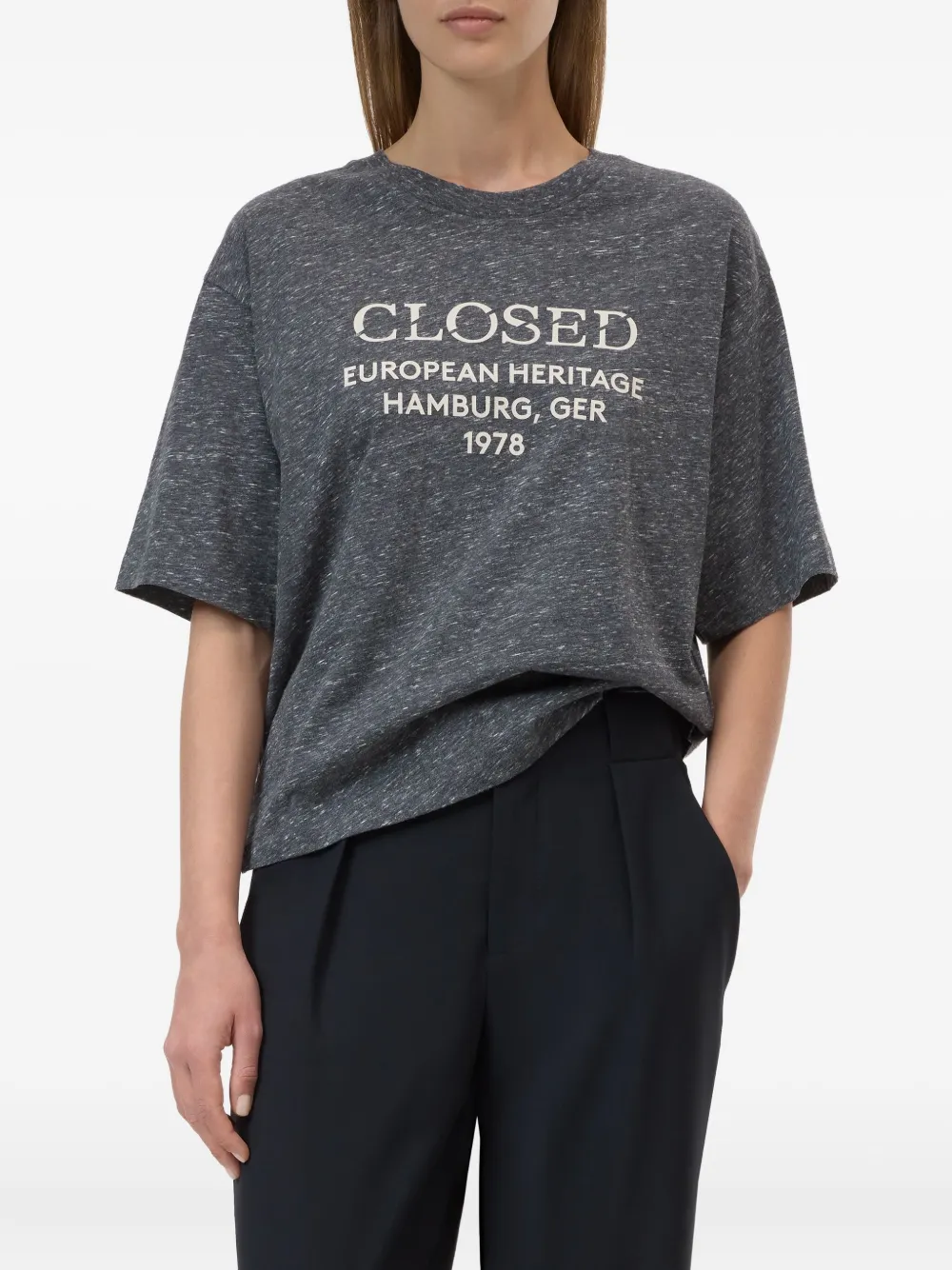 Closed logo-print T-shirt Grijs