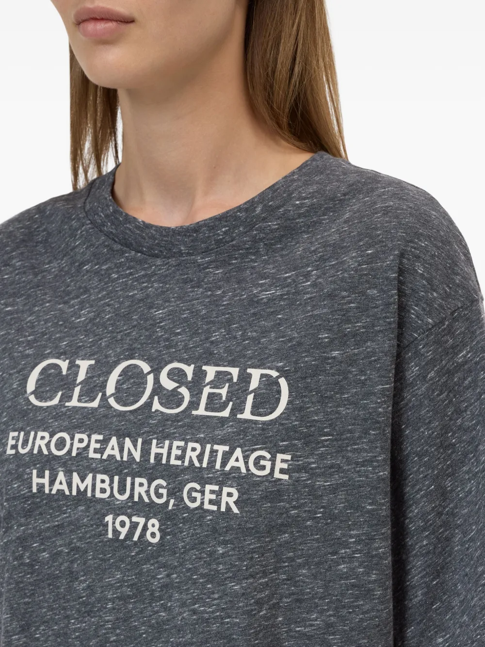 Closed logo-print T-shirt Grijs