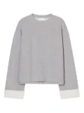 Closed turn-up long-sleeve sweatshirt - Grey