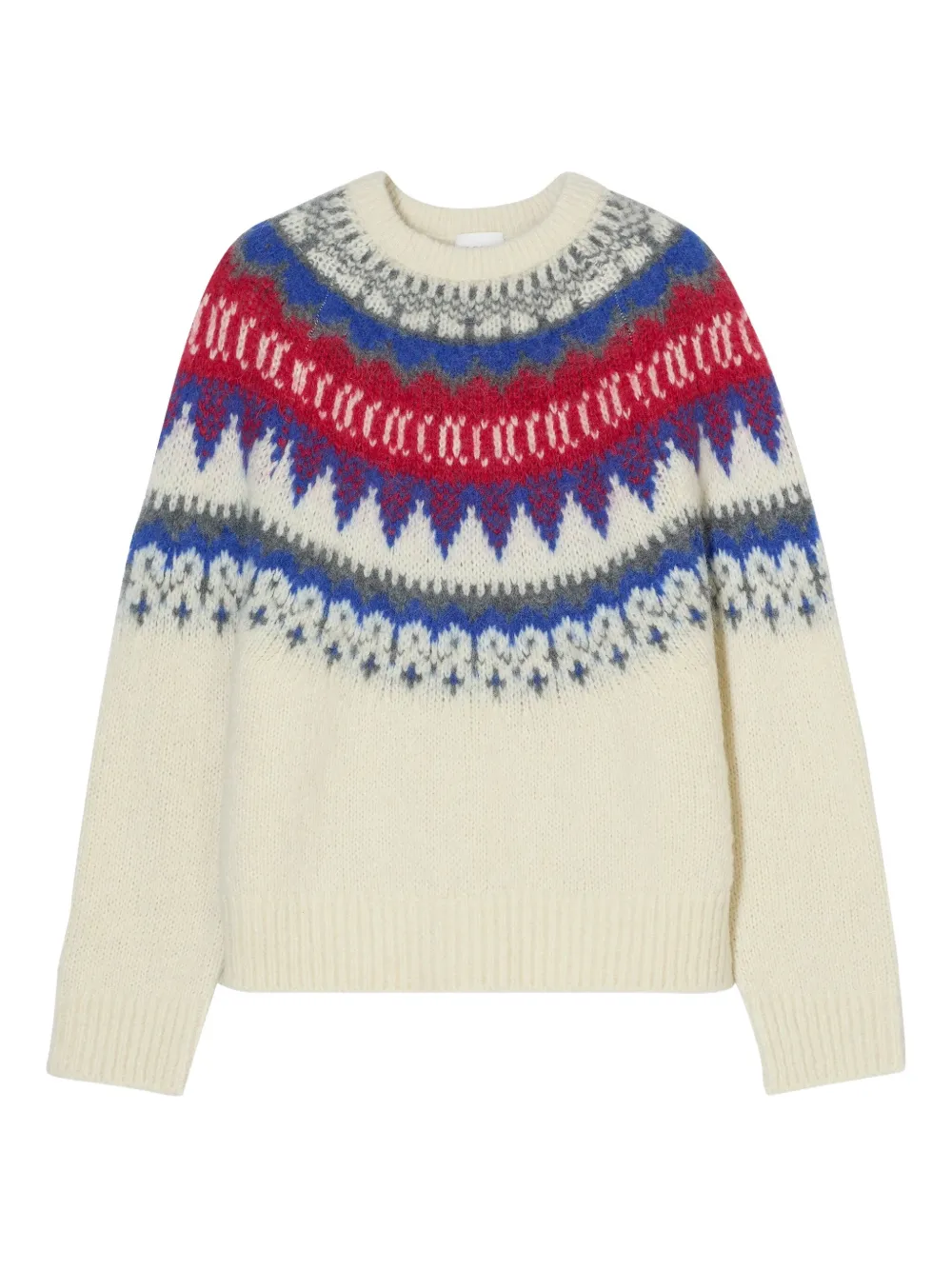 Closed Pullover mit Fairisle-Muster - Weiß