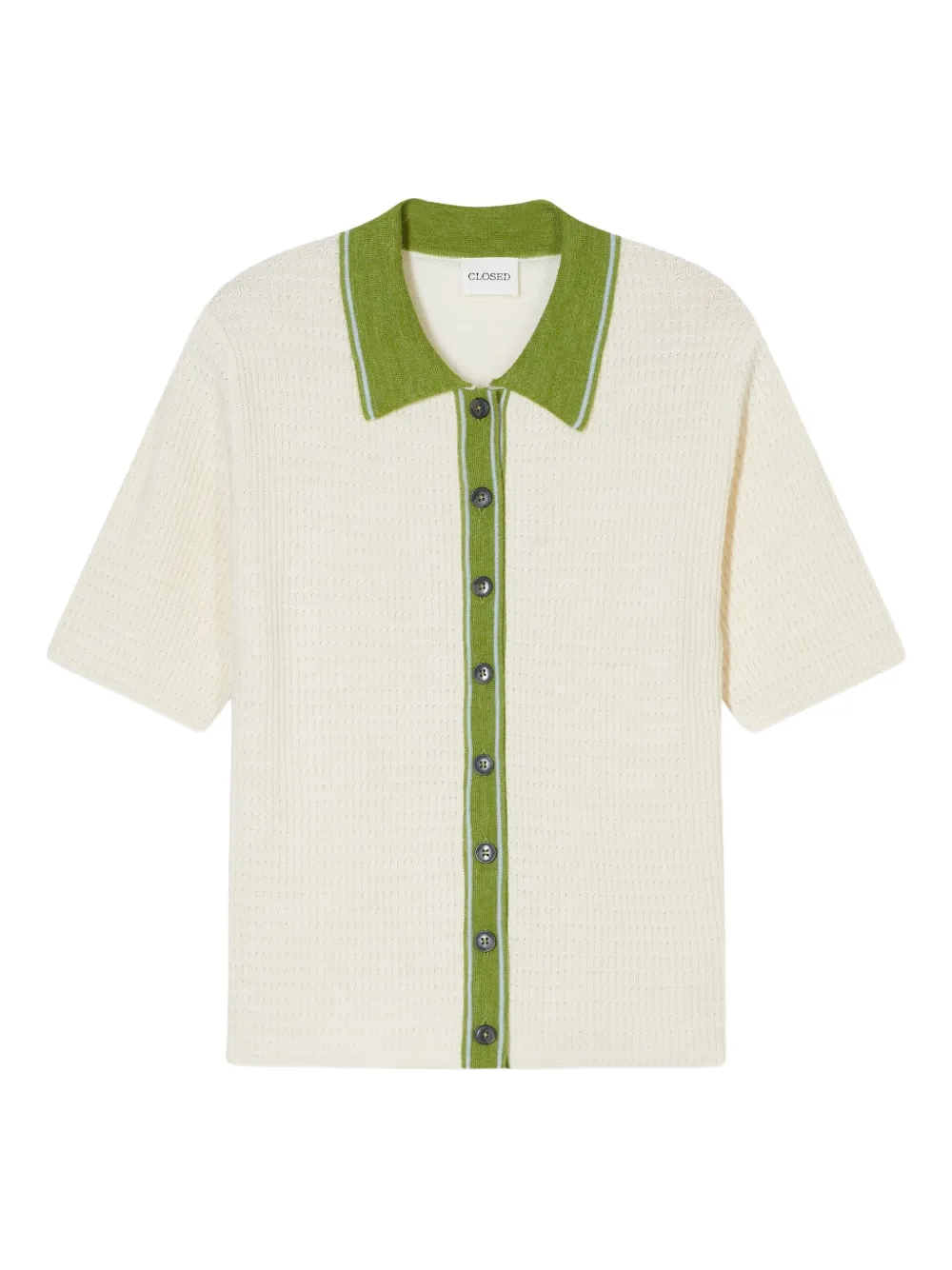 Closed Vest met korte mouwen Beige