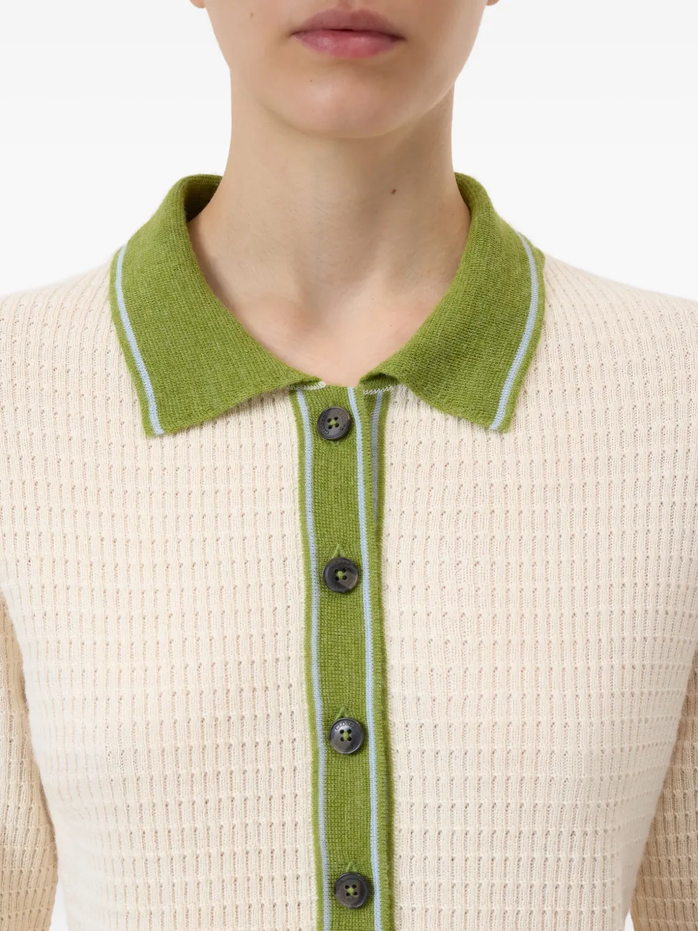 Closed Vest met korte mouwen Beige