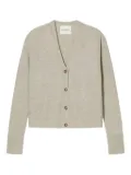 Closed wool cardigan - Neutrals
