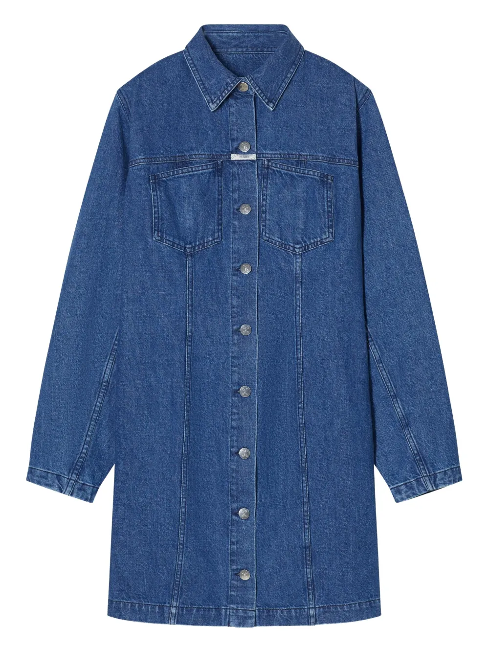 Closed Katoenen jurk Blauw