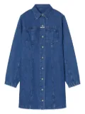 Closed cotton dress - Blue