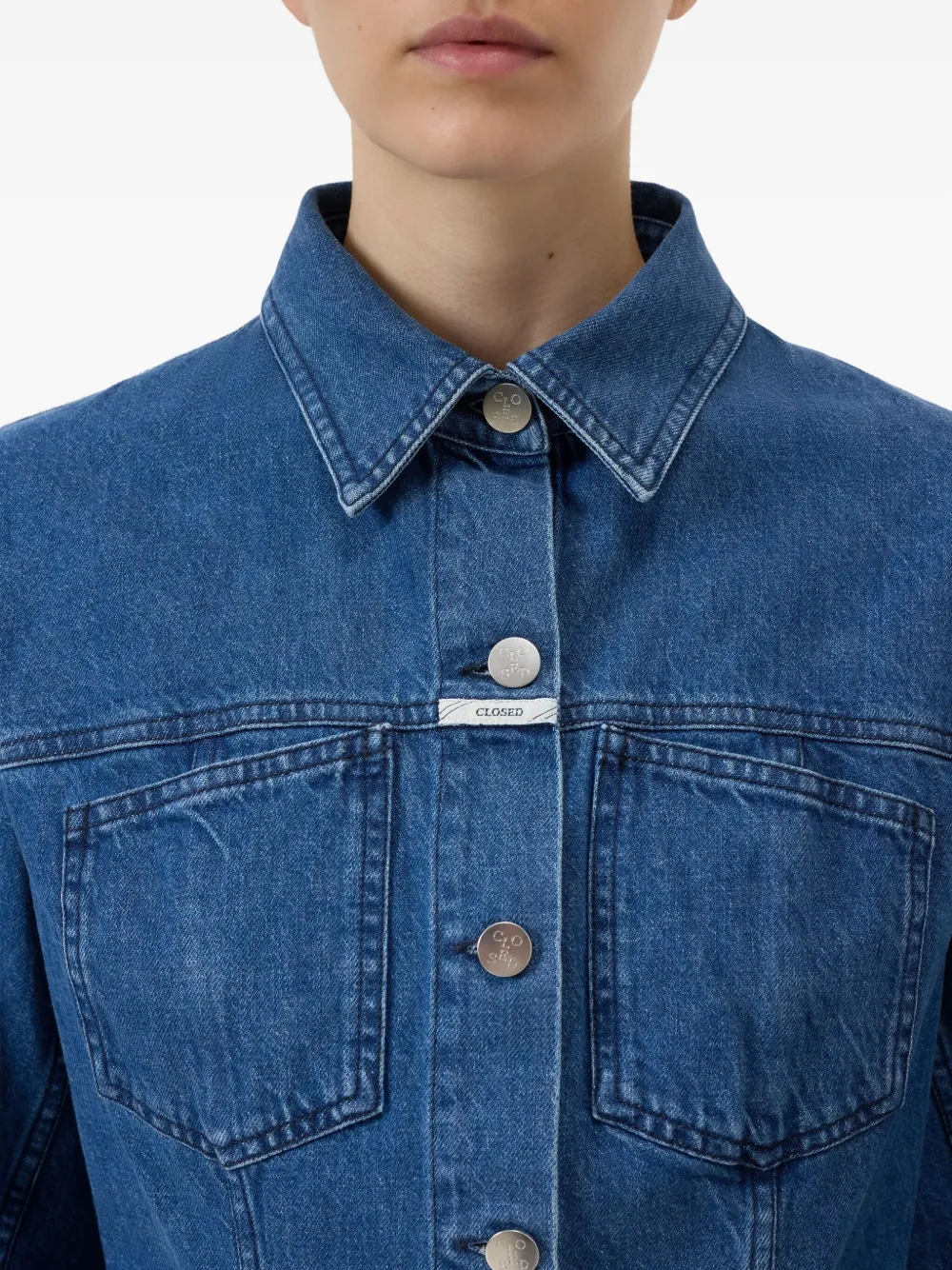 Closed Katoenen jurk Blauw
